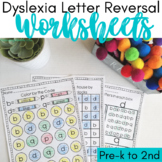 Dyslexia Worksheets for Letter Reversals