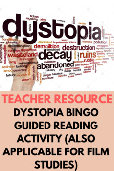 Preview of Dystopia Bingo Guided Reading Activity