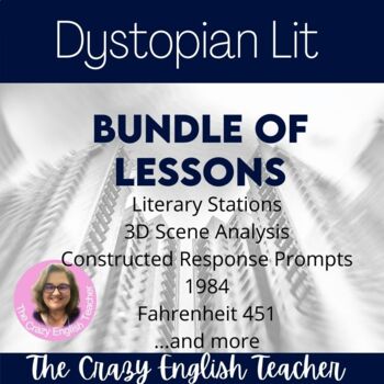 Preview of Dystopian Bundle of Lessons Literacy Stations Distance Learning