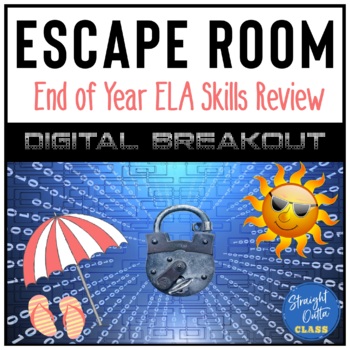 Preview of ELA Skills End of Year Breakout Escape Room| Google Classroom