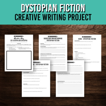 Preview of Dystopian Fiction Creative Writing Project Bundle for Middle and High School
