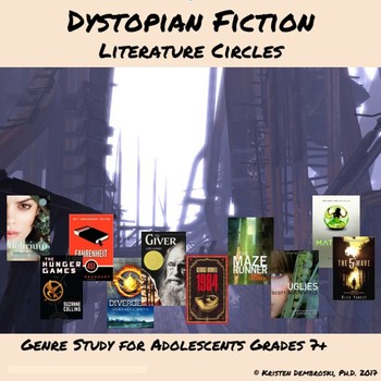 Preview of Dystopian Fiction Literature Circles Unit Reading & Writing Workshop Grades 7 +