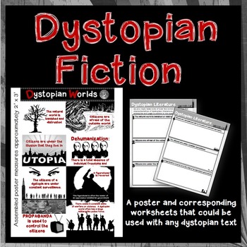 Preview of Dystopian Fiction: Poster & Worksheets for any Text