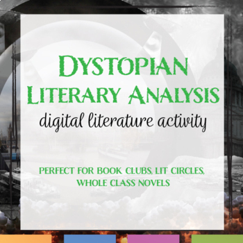 Preview of Dystopian Literary Analysis Dystopia Lit Circle, Book Study Activity