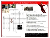 Dystopian Literature Crossword Puzzle Sheet Keywords Settl