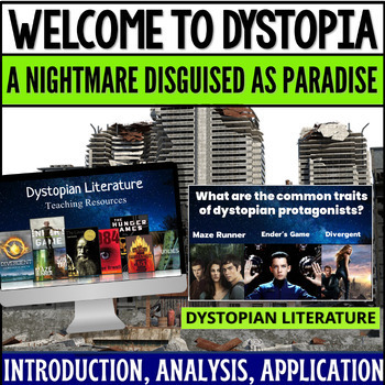 Preview of Dystopian Literature Unit - Dystopian Short Story Activities Dystopia VS Utopia