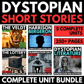 Preview of Dystopian Literature Unit - Dystopian Short Stories - Dystopia vs Utopia - Plot