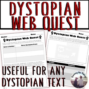 Preview of Dystopian Literature Web Quest Activity for Unit Introduction Answer Key
