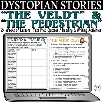 Preview of Dystopian Literature Literary Analysis Essay BUNDLE The Veldt The Pedestrian