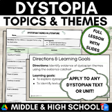 Dystopian Story Topics Themes Activity Full Lesson Middle 