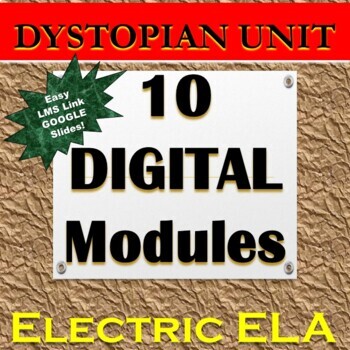 Preview of Dystopian Unit - 10 Interactive Digital Modules (181 Google Slides)