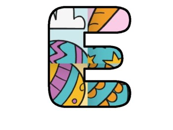 Preview of E IS FOR EASTER! Easter Bulletin Board Letters
