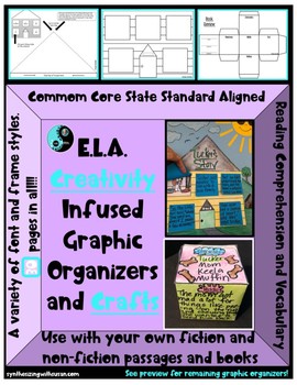 Preview of E.L.A. Common Core Graphic Organizers and Crafts