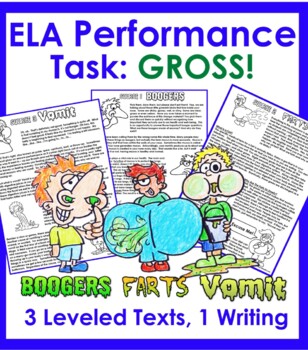 Preview of E.L.A. Performance Task: CCSS: GROSS! Gr: 3-5