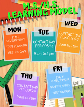 Preview of E-Learning Schedule Poster