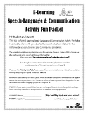 E-Learning Speech Language Communication Activity Fun Packet