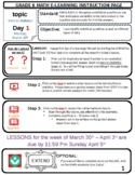 E-Learning Weekly Math Lesson TEMPLATE for On-line learning