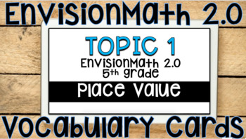 Preview of E. Math 2.0: Grade 5 Vocabulary Cards -- TOPIC 1: Place Value