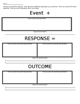 Preview of E+R=O/Event Response Outcome/Classroom Management/Community Building
