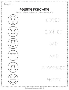 Preview of E is for Emotions Worksheet Pack (11 pages)
