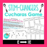 E to IE Stem Changing Verbs Cucharas Game | Spanish Spoons Game