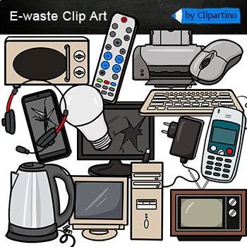 Preview of E-waste Clip Art/ Recycling Clipart/ Earth day clipart commercial use