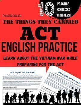 Preview of E2E ACT English Practice Things They Carried