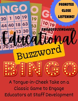 Preview of FREE!!! E2E Educational Buzzword BINGO: A Staff Development Game With a Twist