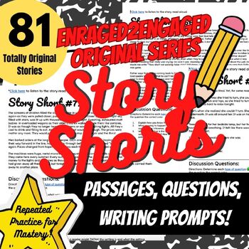 Preview of E2E Story Shorts: FULL YEAR Bell Work for Inference Reading and Writing Practice