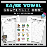 EA/EE Vowel Teams Scavenger Hunt - Write the Room