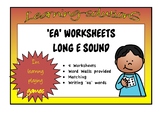 EA - Phonics - 4 Worksheets - Word Wall Format