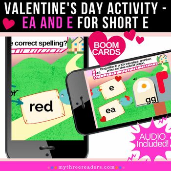 Preview of EA Short E Valentine's Day themed digital Boom Activity