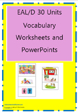 EAL/D Vocabulary Complete Beginner Units x30 Worksheets Po