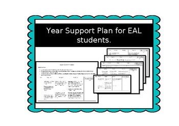 Preview of EAL year support plan example