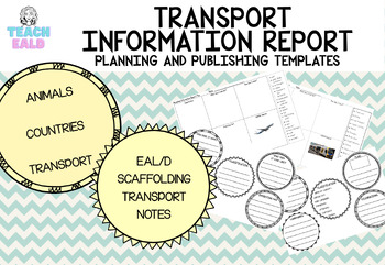 Preview of EALD TRANSPORT INFORMATION REPORT PLANNING AND PUBLISHING TEMPLATES