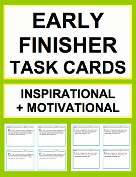 Preview of EARLY FINISHER TASK CARDS