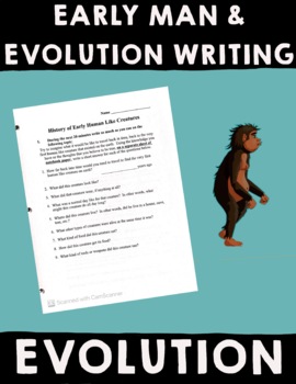 Preview of EARLY HUMANS WRITING ACTIVITY