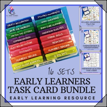 Preview of EARLY LEARNERS (SET 2) 16 x Category Task Card Sets BUNDLE
