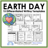 EARTH DAY 15 Writing Templates Differentiated for 1st Grad