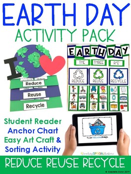 Preview of Earth Day Pack (Book, Anchor Chart, & Easy Art Sorting Foldable)