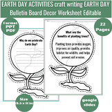 EARTH DAY ACTIVITIES craft writing EARTHDAY Bulletin Board