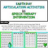 EARTH DAY Speech Therapy Activities for Articulation- Print & Go!