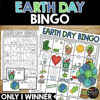 Preview of EARTH DAY BINGO Game | 25 Different Bingo Cards | April Activity | April 22