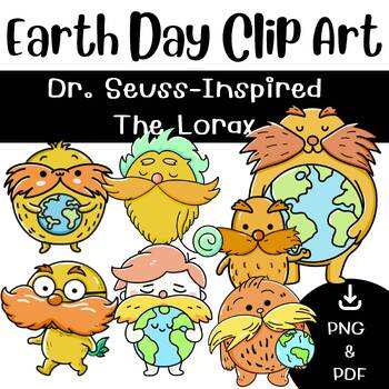 Preview of EARTH DAY ART PROJECT/ The Lorax Clip Art / Dr.Seuss-Inspired