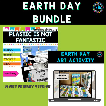 Preview of EARTH DAY BUNDLE-persuasive writing, art activity, research activity