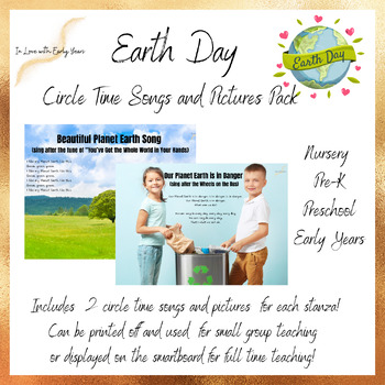 Preview of EARTH DAY CIRCLE TIME ACTIVITIES/ EARTH DAY SCIENCE KINDERGARTEN PRESCHOOL