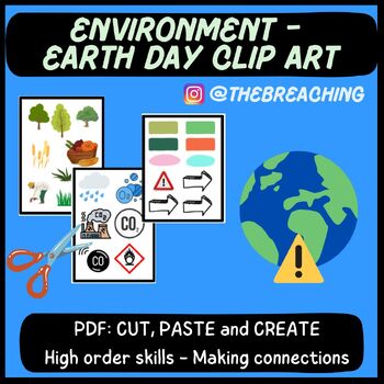 Preview of EARTH DAY CLIP ART: Reflect, cut, paste and create!