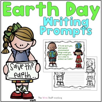 Preview of EARTH DAY Writing Prompts Task Cards