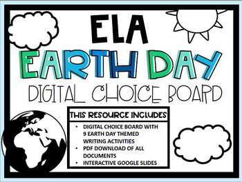 Preview of EARTH DAY DIGITAL CHOICE BOARD