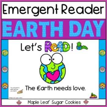 Preview of EARTH DAY EMERGENT READER - DIGITAL VERSION. Google Slides Interactive Reader